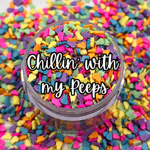 Chillin' With My Peeps | Bunny Shape Clay Sprinkles