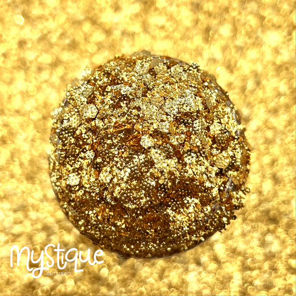 Goldie | Textured Metallic Gold Glitter