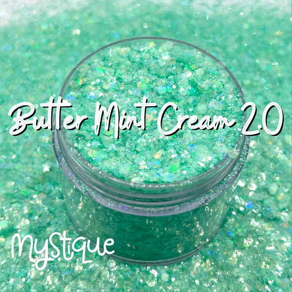 Butter Mint Cream 2.0 | Chunky Mix Semi-Holographic Glitter
