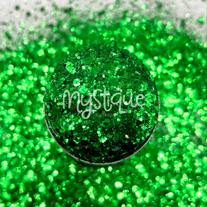 Zaire | Chunky Mix Metallic Green Glitter